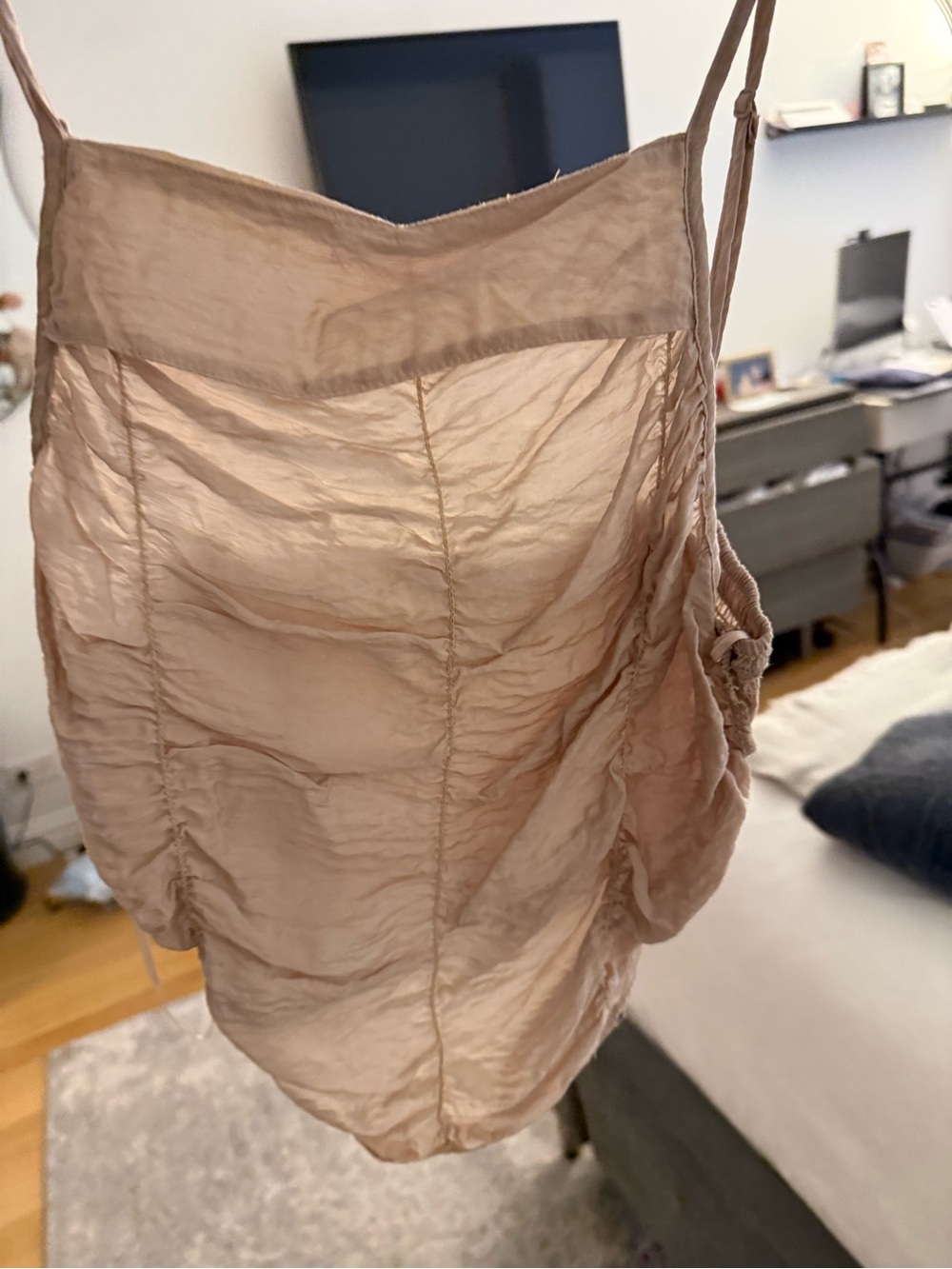 Lightweight Sheer Beige Cami Top